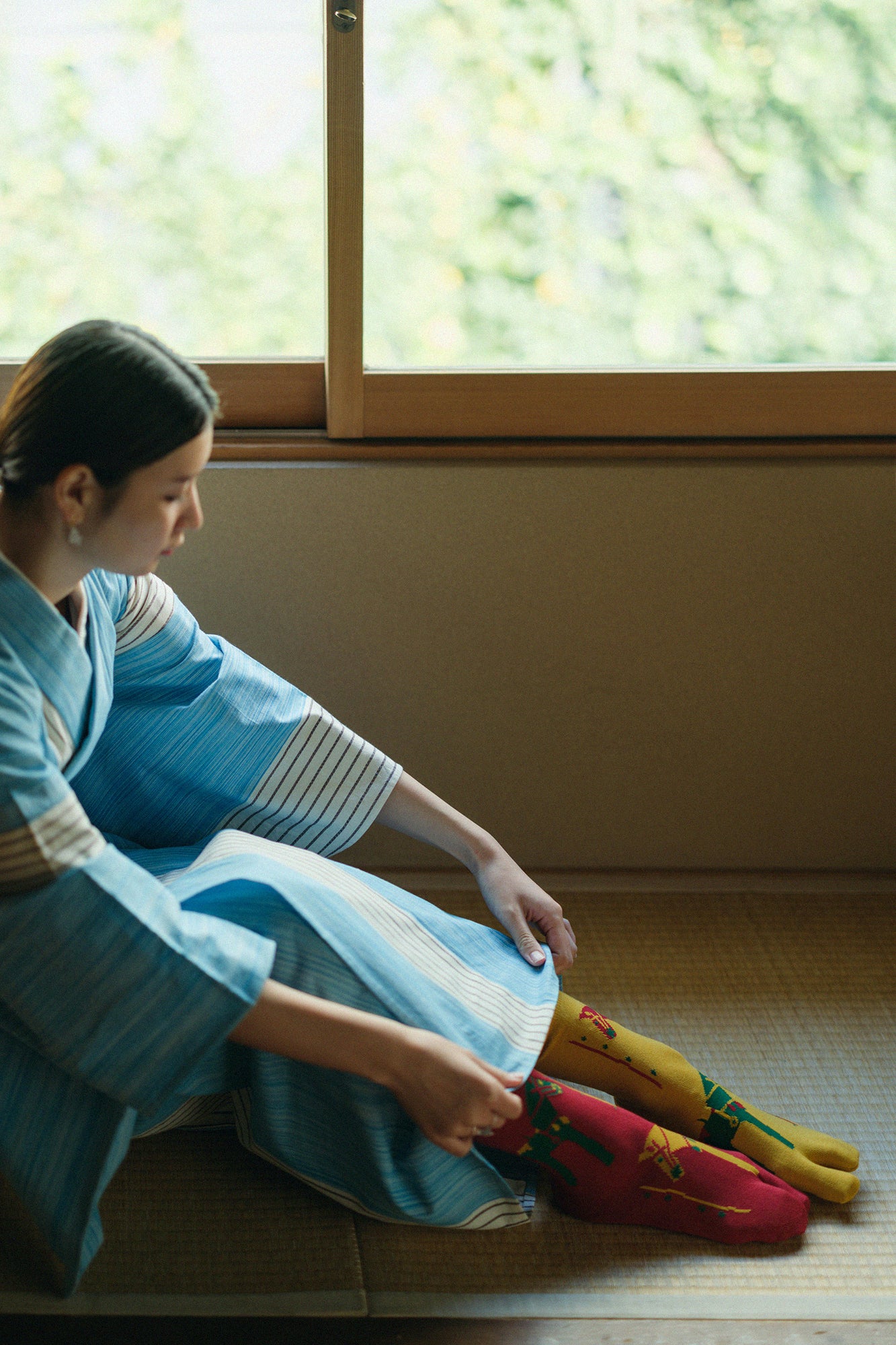 足袋下(普通丈)/干支 午(うま)令和8年 臙脂色(えんじいろ)×芥子色(からしいろ)【男・女性用】