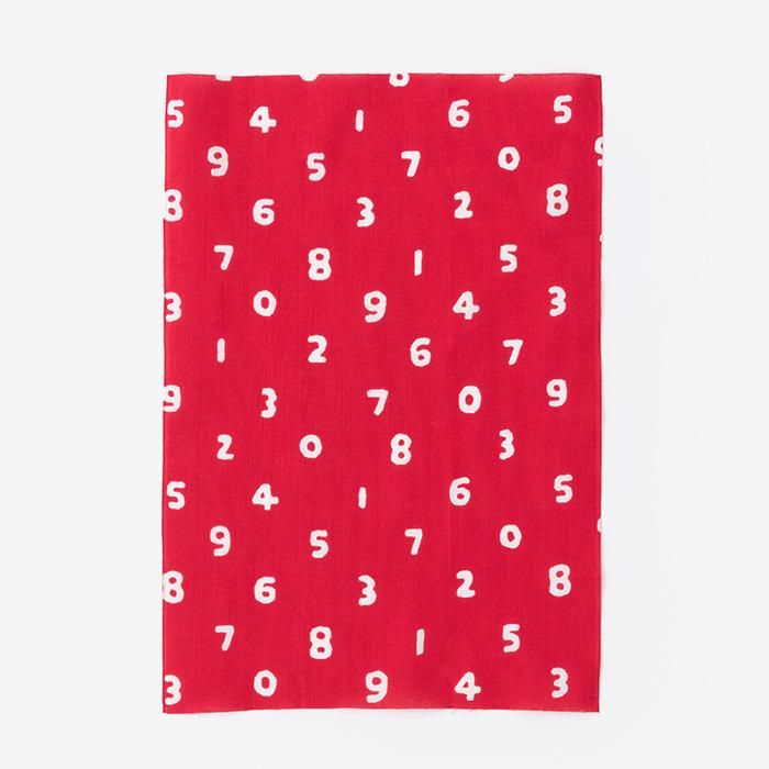 伊勢木綿 textile手ぬぐい(ひめ丈)/SO-SU-U 紅色(べにいろ)