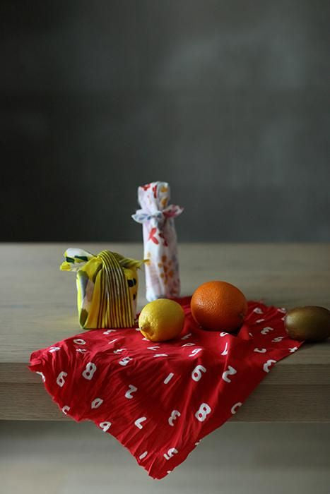 伊勢木綿 textile手ぬぐい(ひめ丈)/SO-SU-U 紅色(べにいろ)