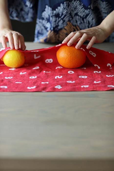 伊勢木綿 textile手ぬぐい(ひめ丈)/SO-SU-U 紅色(べにいろ)