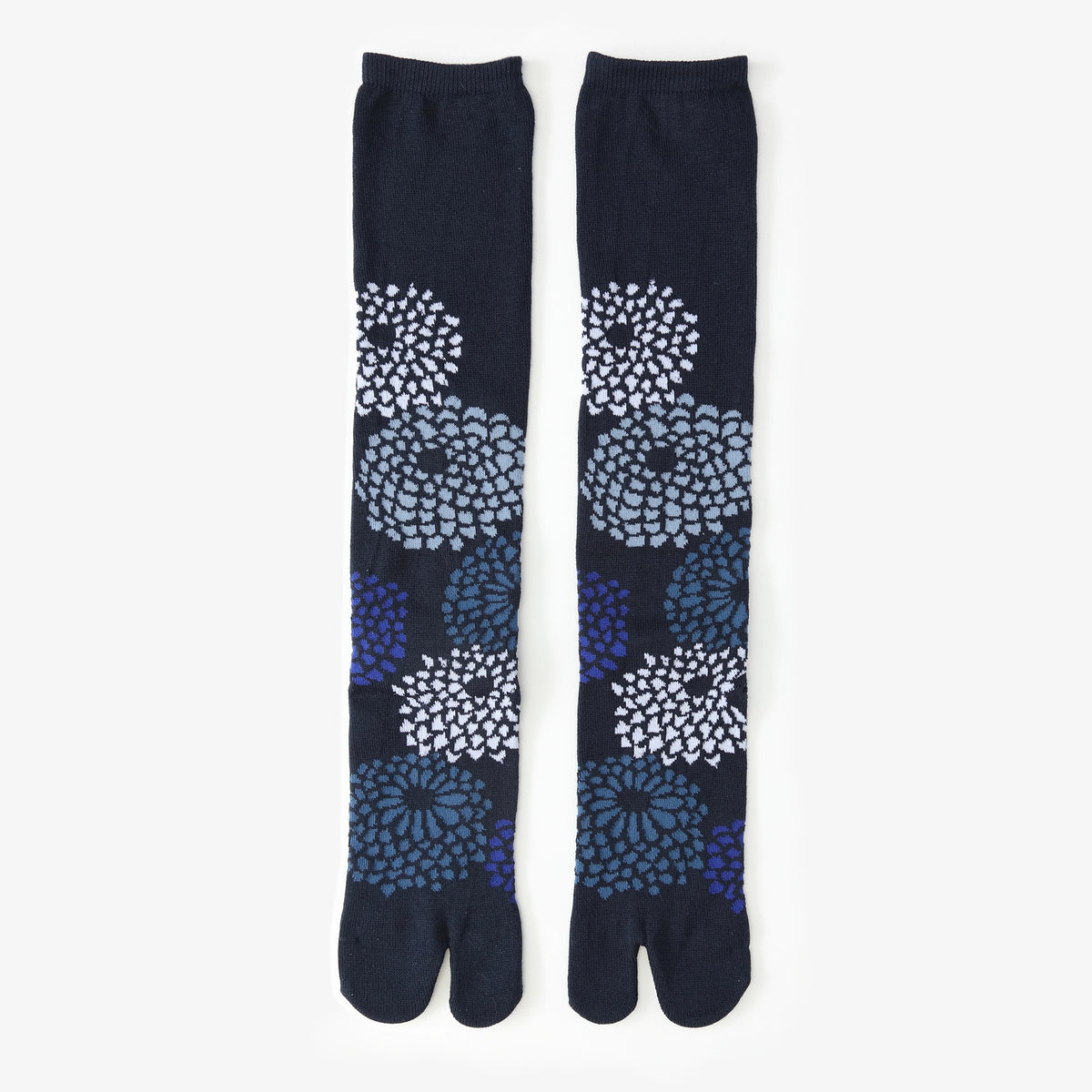 Tabi Socks(Under Knee)/Chrysanthemum Navy Blue【Women】