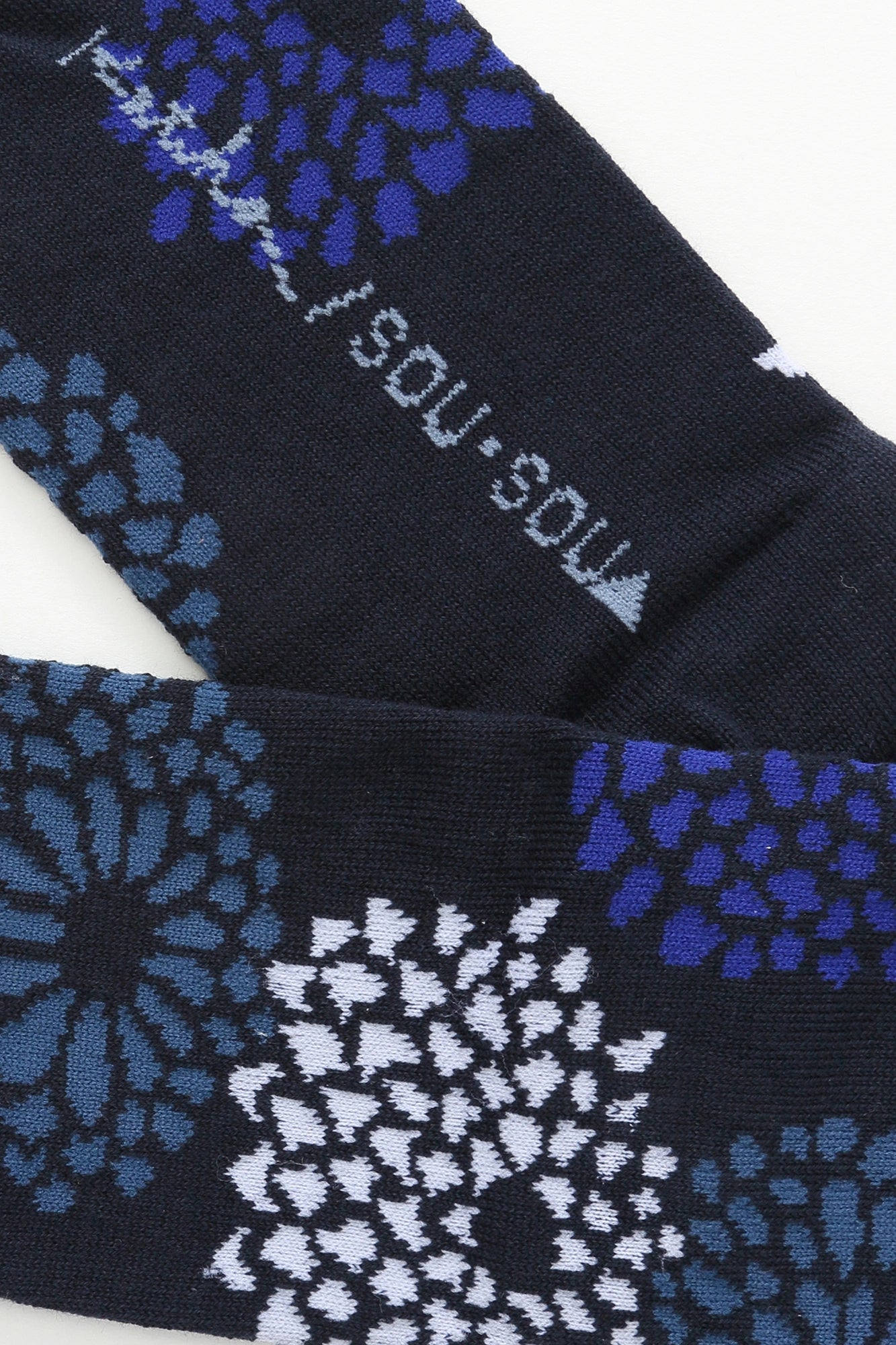 Tabi Socks(Under Knee)/Chrysanthemum Navy Blue【Women】