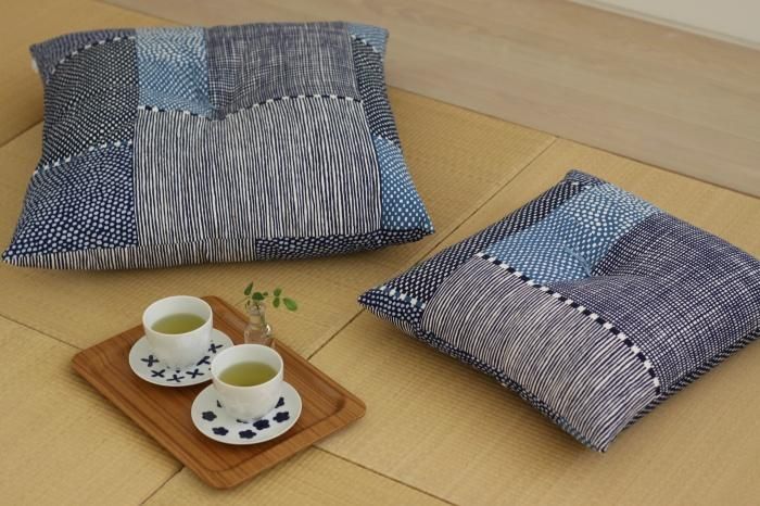 SOU・SOUKyoto Cushion(No.8 Canvas)/Lines and Dots Seiwa【※Delivery in 3 weeks】