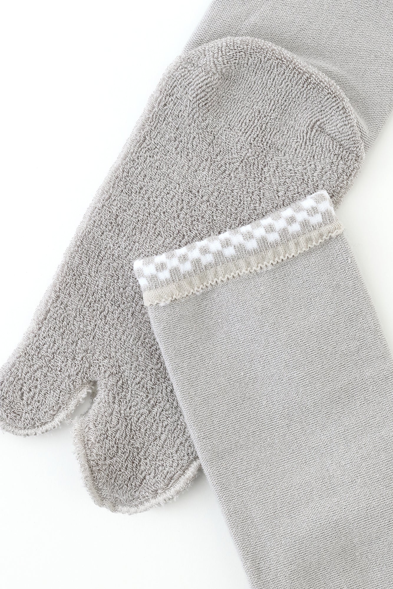 毛巾質地足袋襪(普通長度)/銀灰色