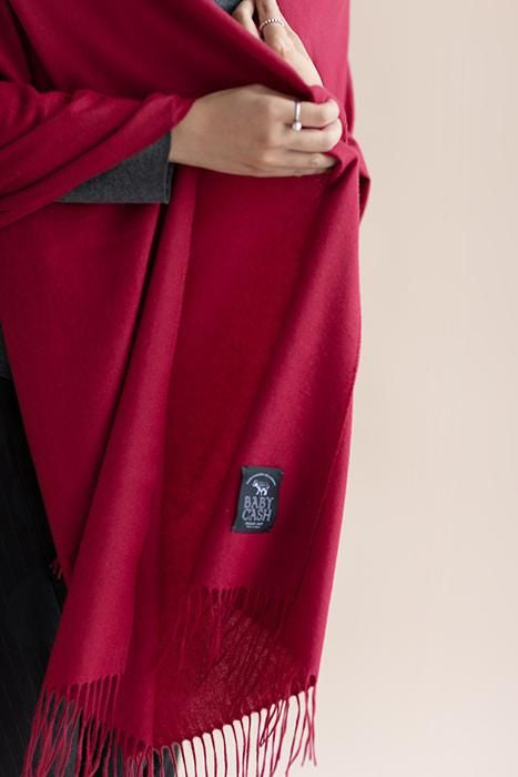 Baby Cash (R) Gauze Stole / Deep Red