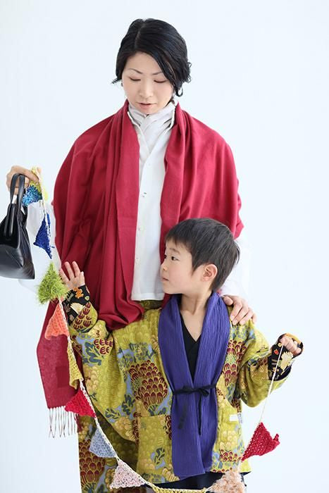 Baby Cash (R) Gauze Stole / Deep Red