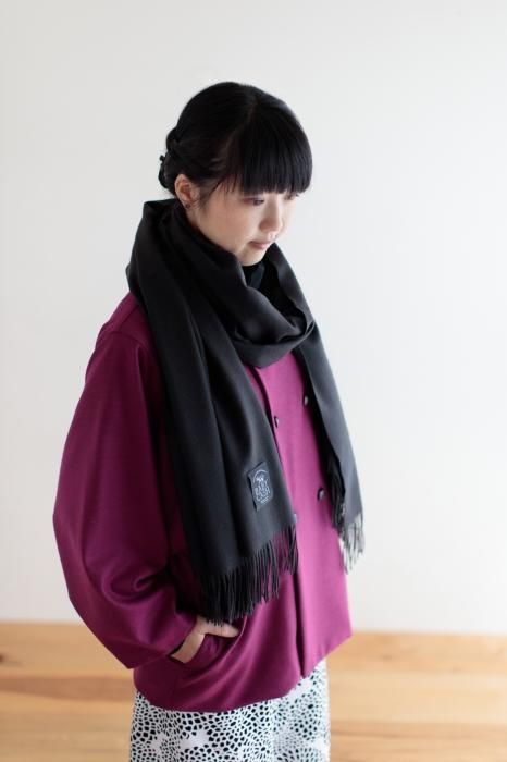 Babycash(R)羊絨 薄圍巾/灰炭色