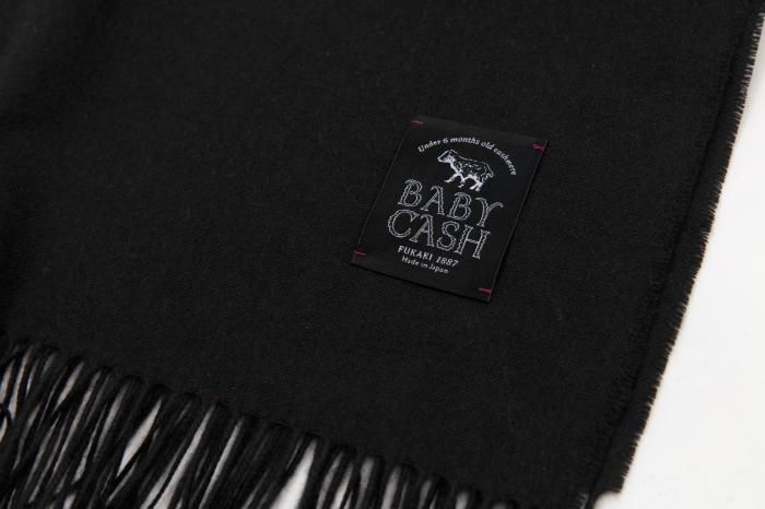 Babycash(R)羊絨 薄圍巾/灰炭色