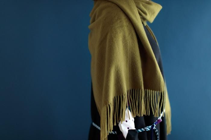 Babycash(R) Long Muffler / Greenish Brown