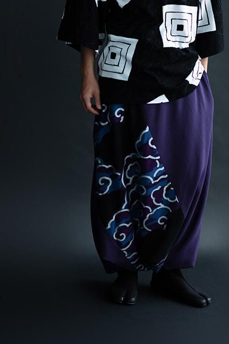 Jikatabi/Sashiko schwarz eingeklebt