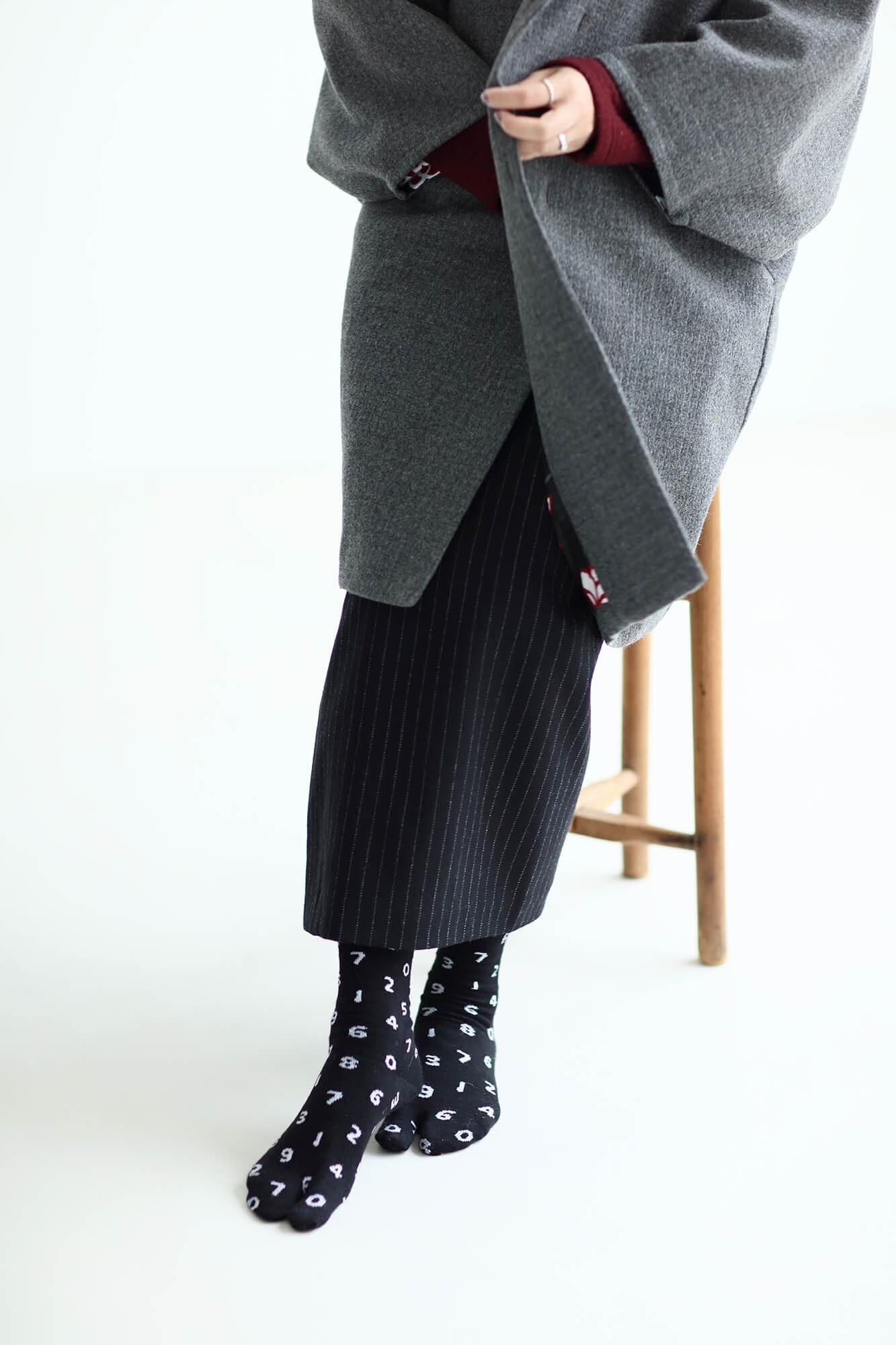 足袋下(普通丈)/SO-SU-U 濡羽色×つくも 【男・女性用】