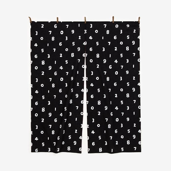 伊勢木棉手巾門簾 2張寬/ SO-SU-U十數黑色