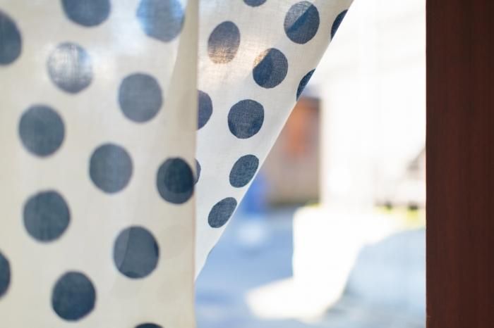 SOU・SOU × Fujitasenen Ainasen Handkerchief Short Curtain 2-piece / Polka Dots