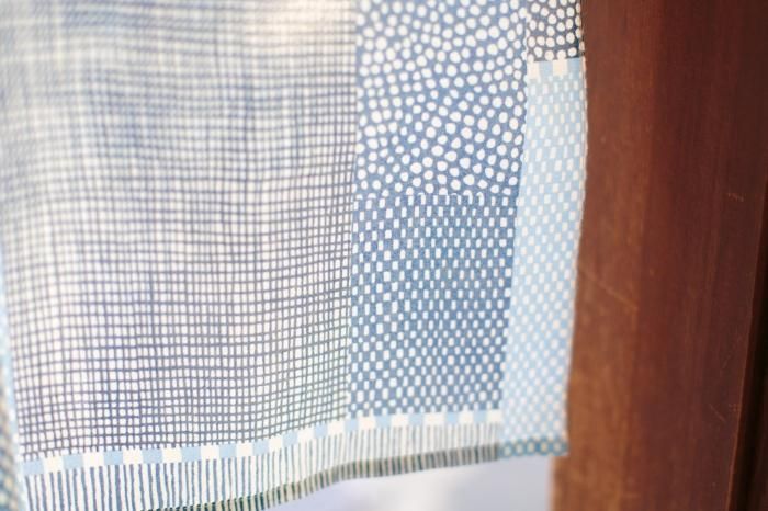 SOU・SOU ×藤田染苑藍捺染手巾門簾 2張寬/點線