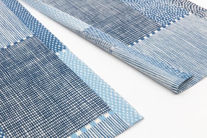SOU・SOU ×藤田染苑藍捺染手巾門簾 2張寬/點線