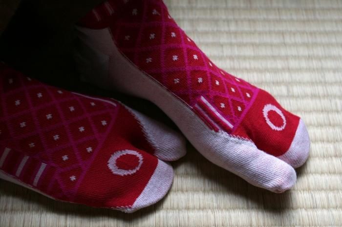 分趾襪(腳踝長度)/鯉魚旗 深紅色 【男・女性用】