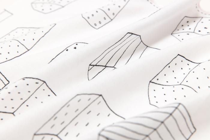 【net限定】伊勢木綿 textile手ぬぐい/家(いえ)