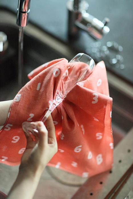 伊勢木綿 textile手ぬぐい/SO-SU-U 鴇色(ときいろ)