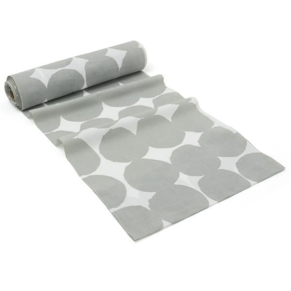 텍스타일 원단 (이세모멘: Tokuoka)/오하지키 (대) 실버 쥐×흰색<50cm>