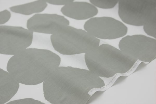 텍스타일 원단 (이세모멘: Tokuoka)/오하지키 (대) 실버 쥐×흰색<50cm>