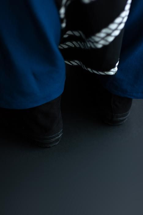 Festival Split Toe Tabi Shoes / Black×Fence