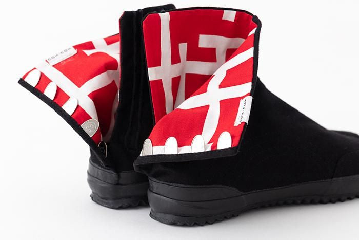 Festival Split Toe Tabi Shoes / Black×Fence