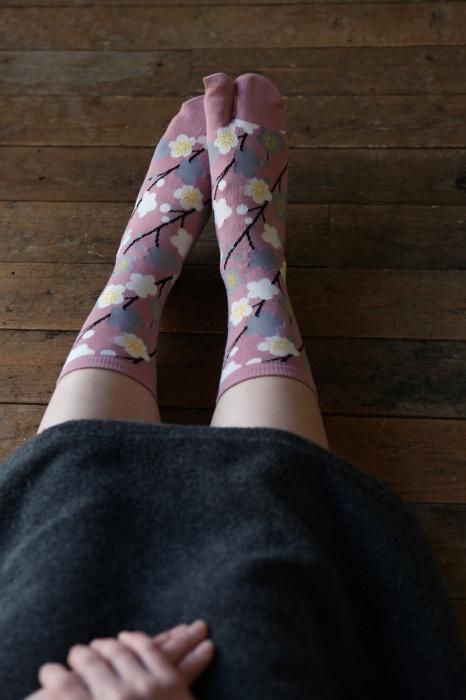 分趾襪(普通長度)/梅林 桃粉色 【男・女性用】