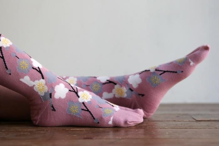 分趾襪(普通長度)/梅林 桃粉色 【男・女性用】