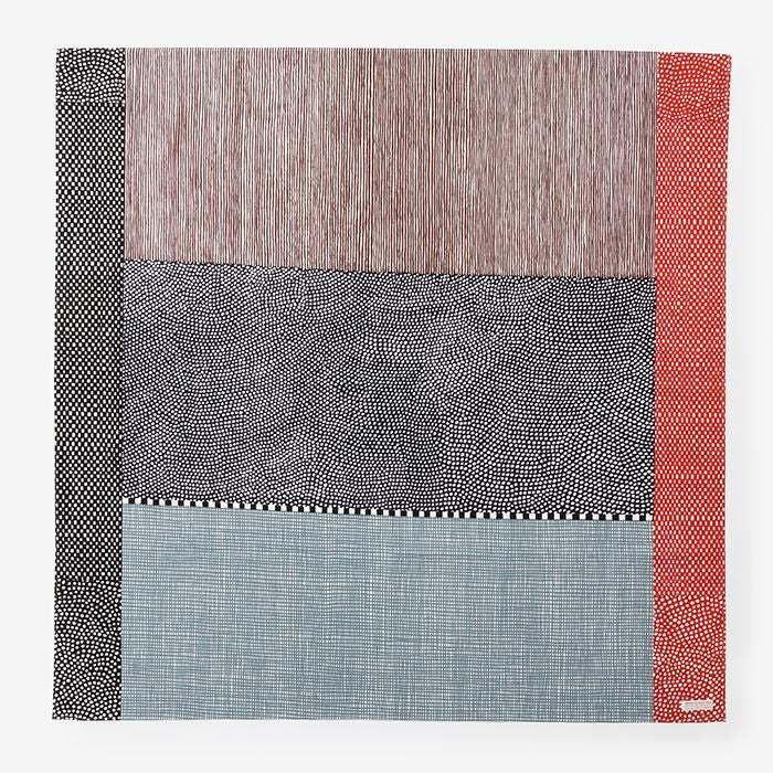 Hand-printed Furoshiki(Large)/Lines and Dots Balance Katsura