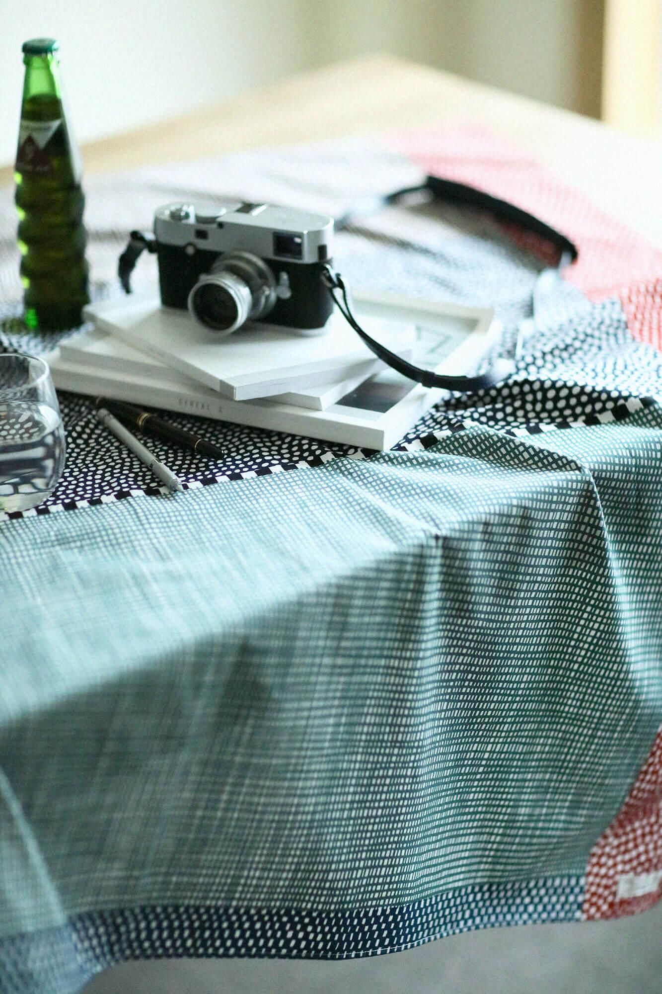 Hand-printed Furoshiki(Large)/Lines and Dots Balance Katsura