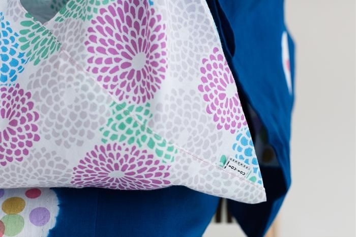 Isemomen Cotton Eco Bag Ryofu fold / Chrysanthemum