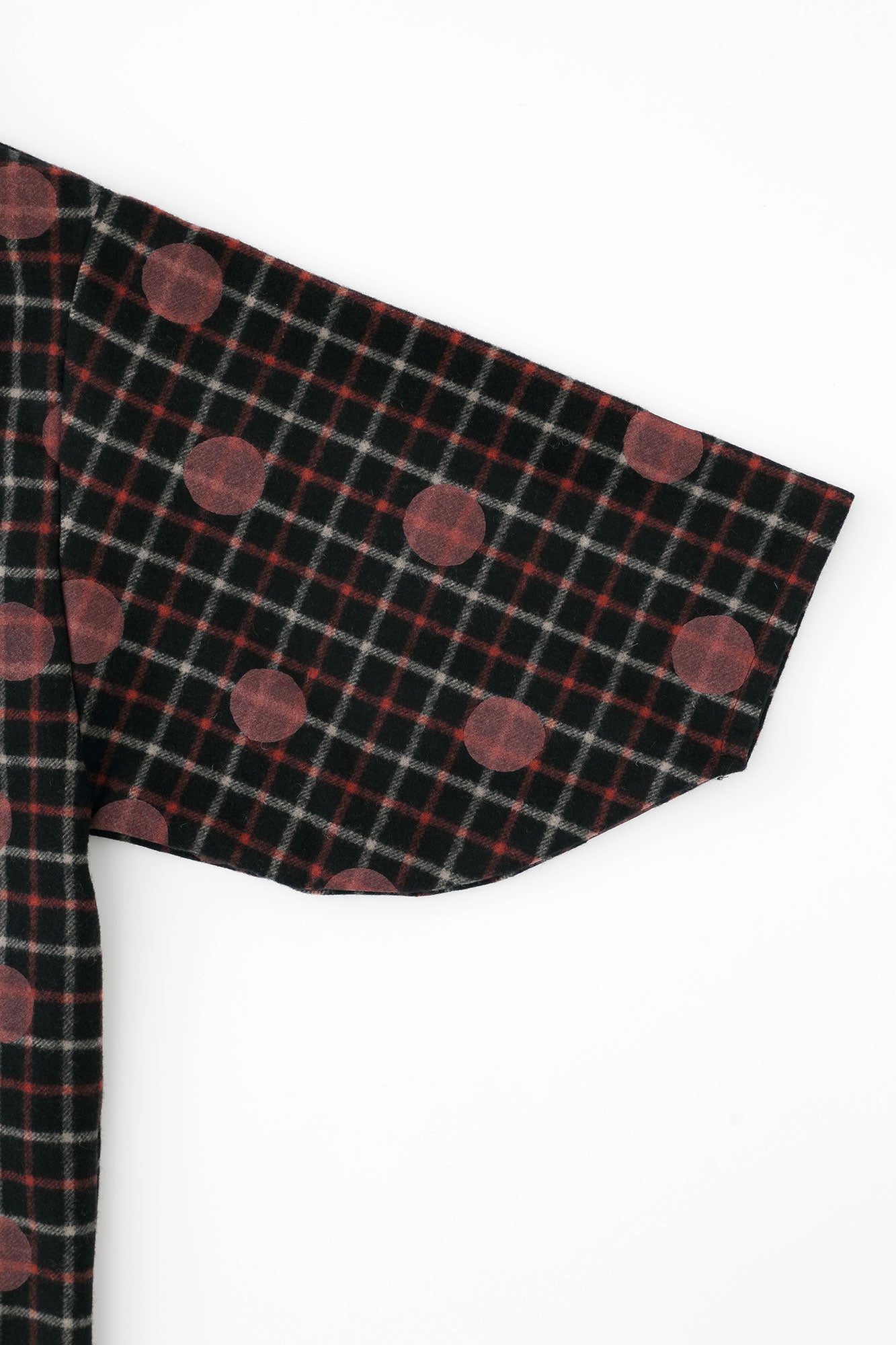 Combed Yarn Lattice Weave Naginata Sleeve Haori Long with Lining / Polka Dots Mara Dark Navy