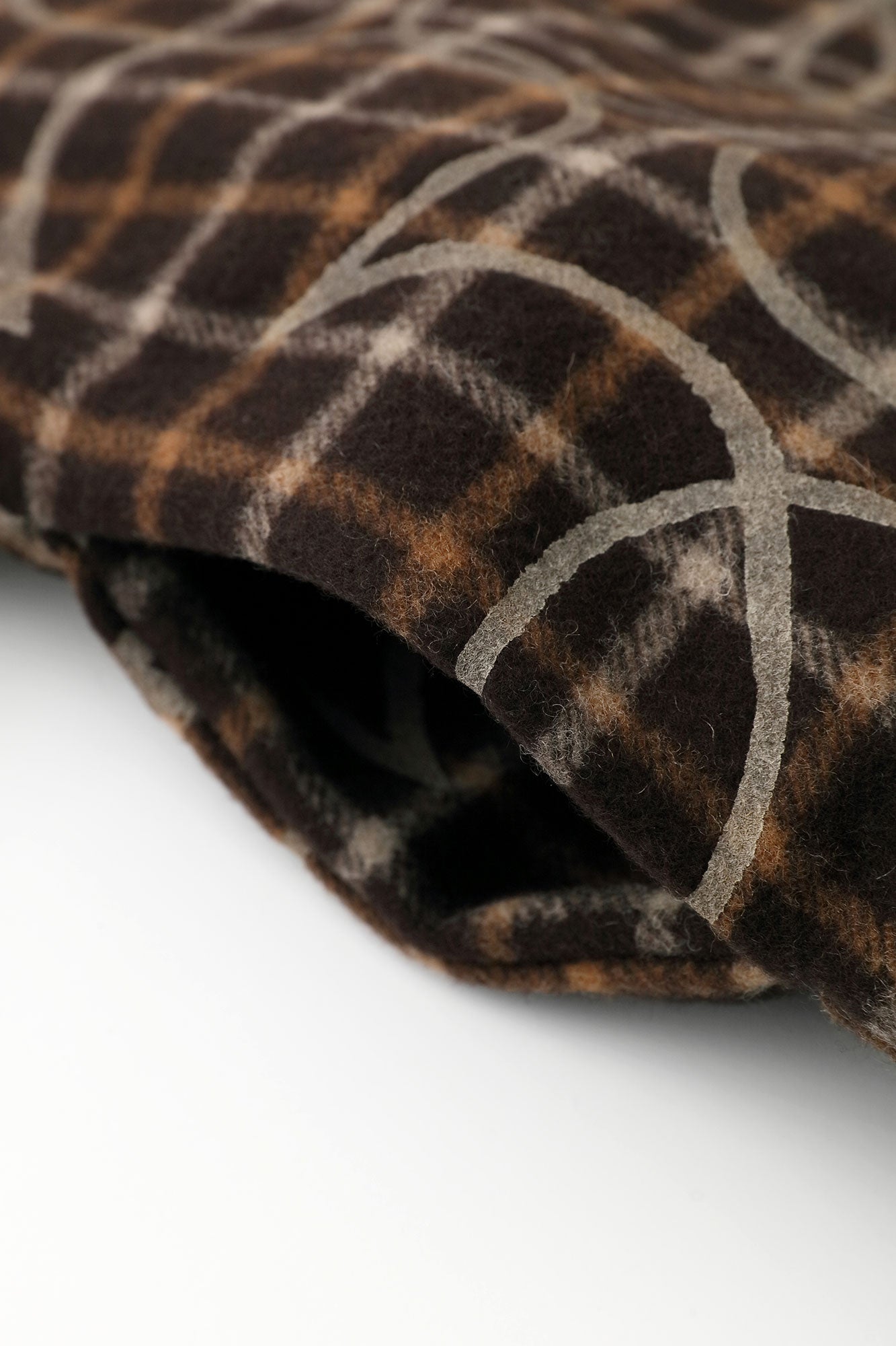 梳毛(そもう) 格子織(こうしおり) 薙刀羽織(なぎなたばおり) 長丈(ながたけ) 袷(あわせ)/しあわせ 憲法色(けんぽういろ)