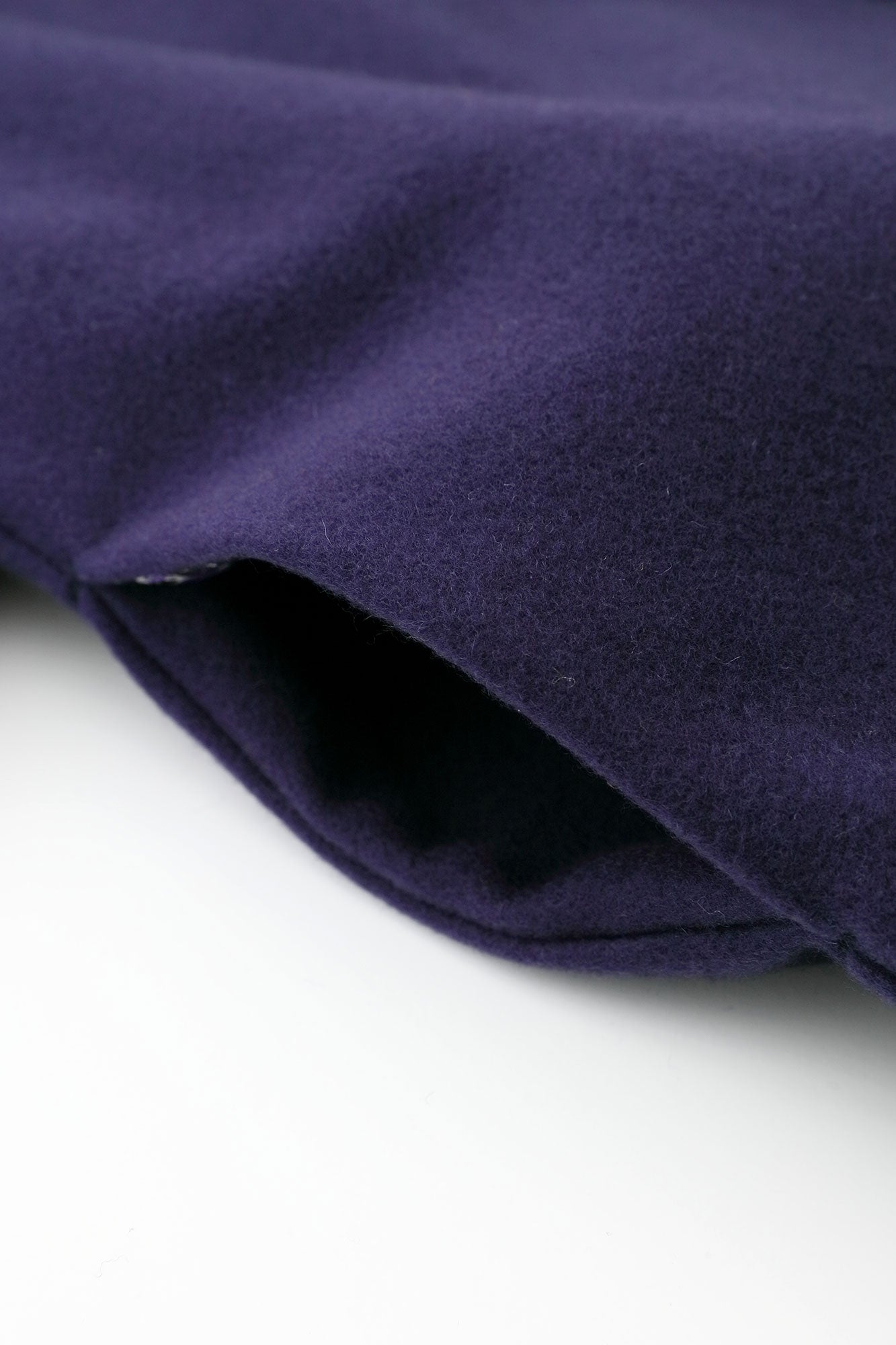 Wool Melton Naginata Sleeve Haori Long with Lining / Dark Blue×Tenmoku