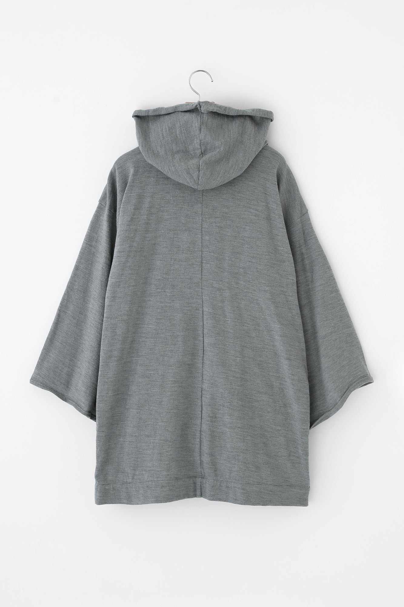 梳毛(そもう) 阿弥(あみ) 頭巾羽織(ずきんばおり) 単(ひとえ)/素鼠(すねず)