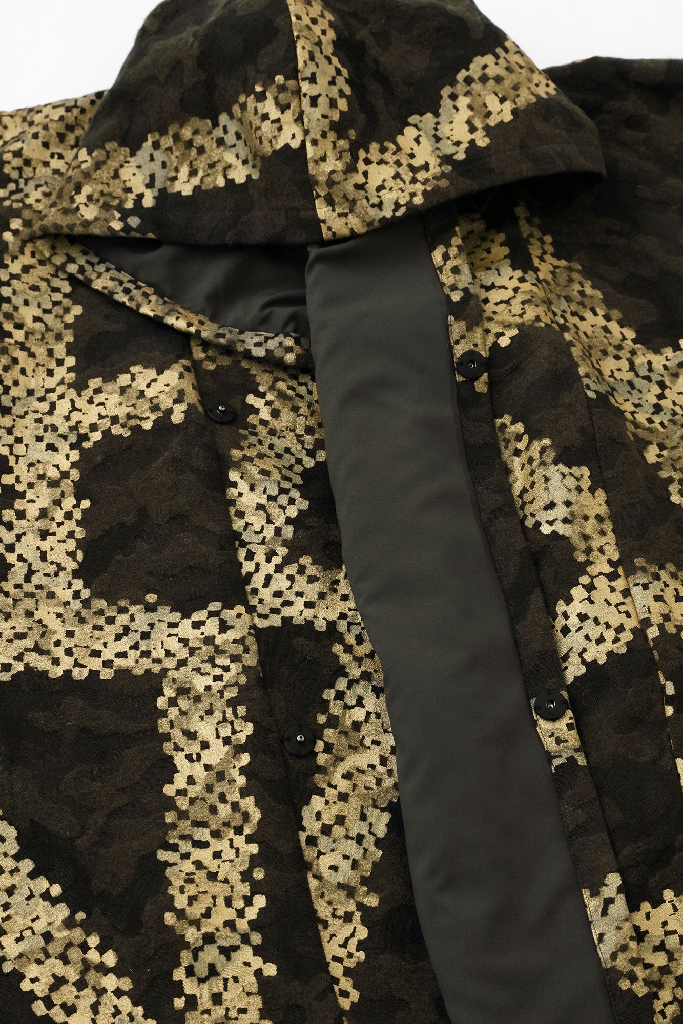 羊毛緹花 頭巾外套 附襯裡/五花大綁