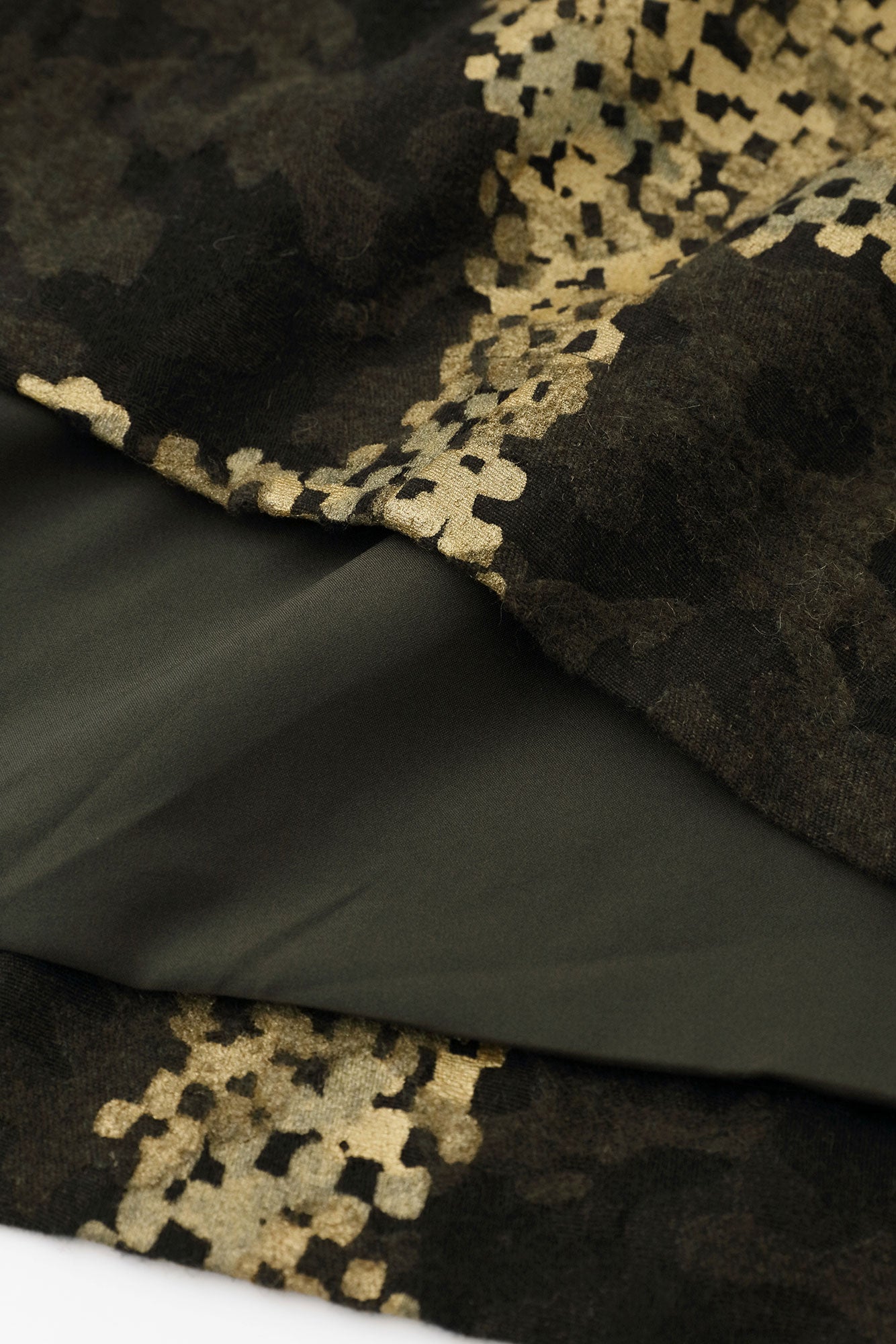 羊毛緹花 頭巾外套 附襯裡/五花大綁