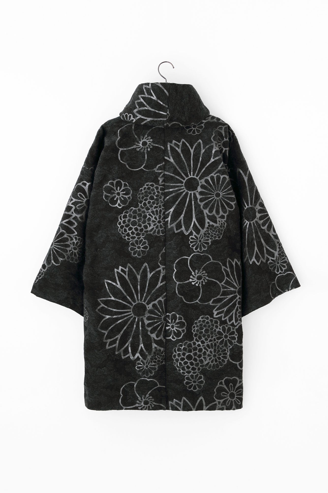 羊毛緹花 頭巾外套 附襯裡/金襴緞子