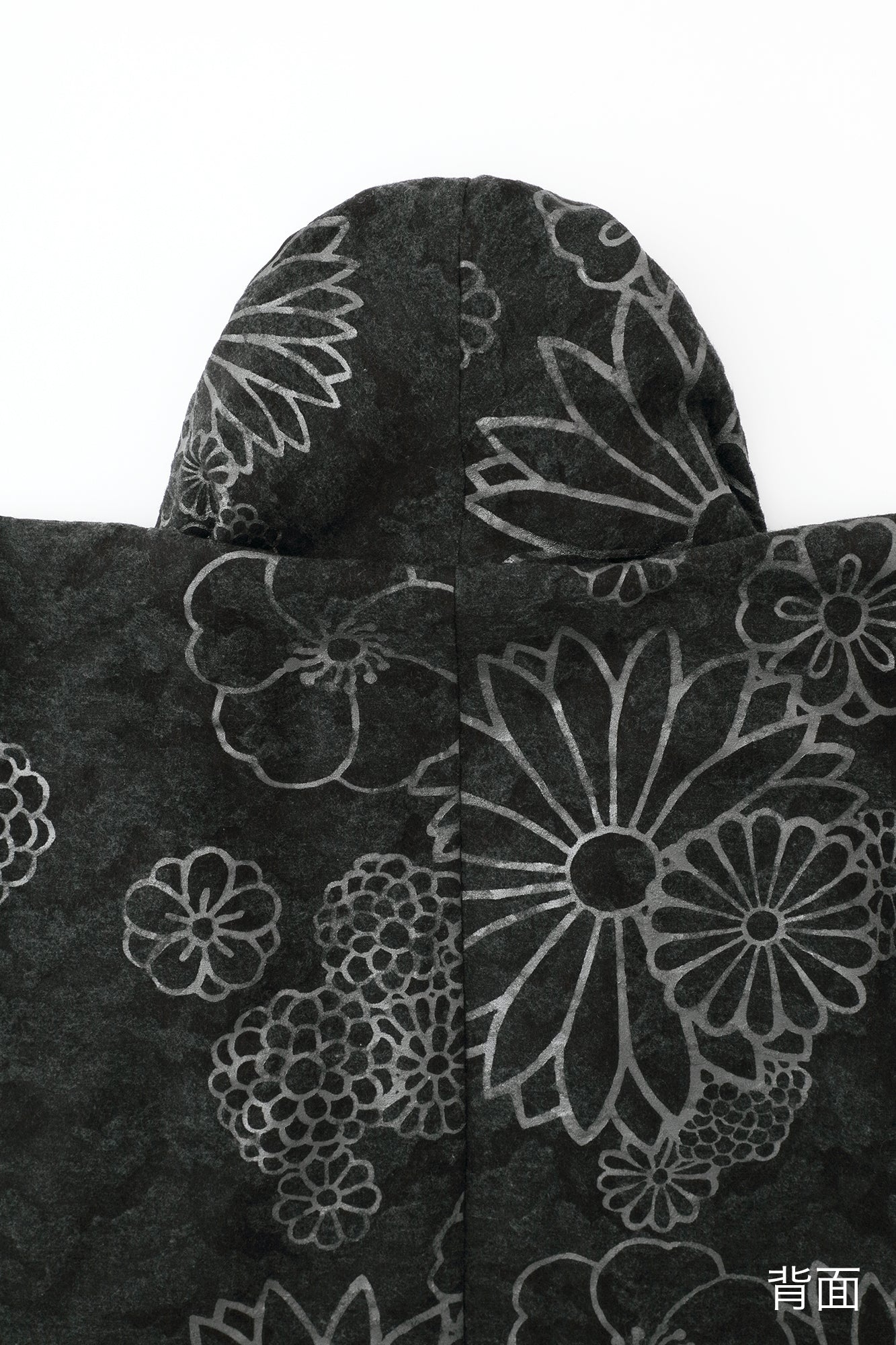 羊毛緹花 頭巾外套 附襯裡/金襴緞子