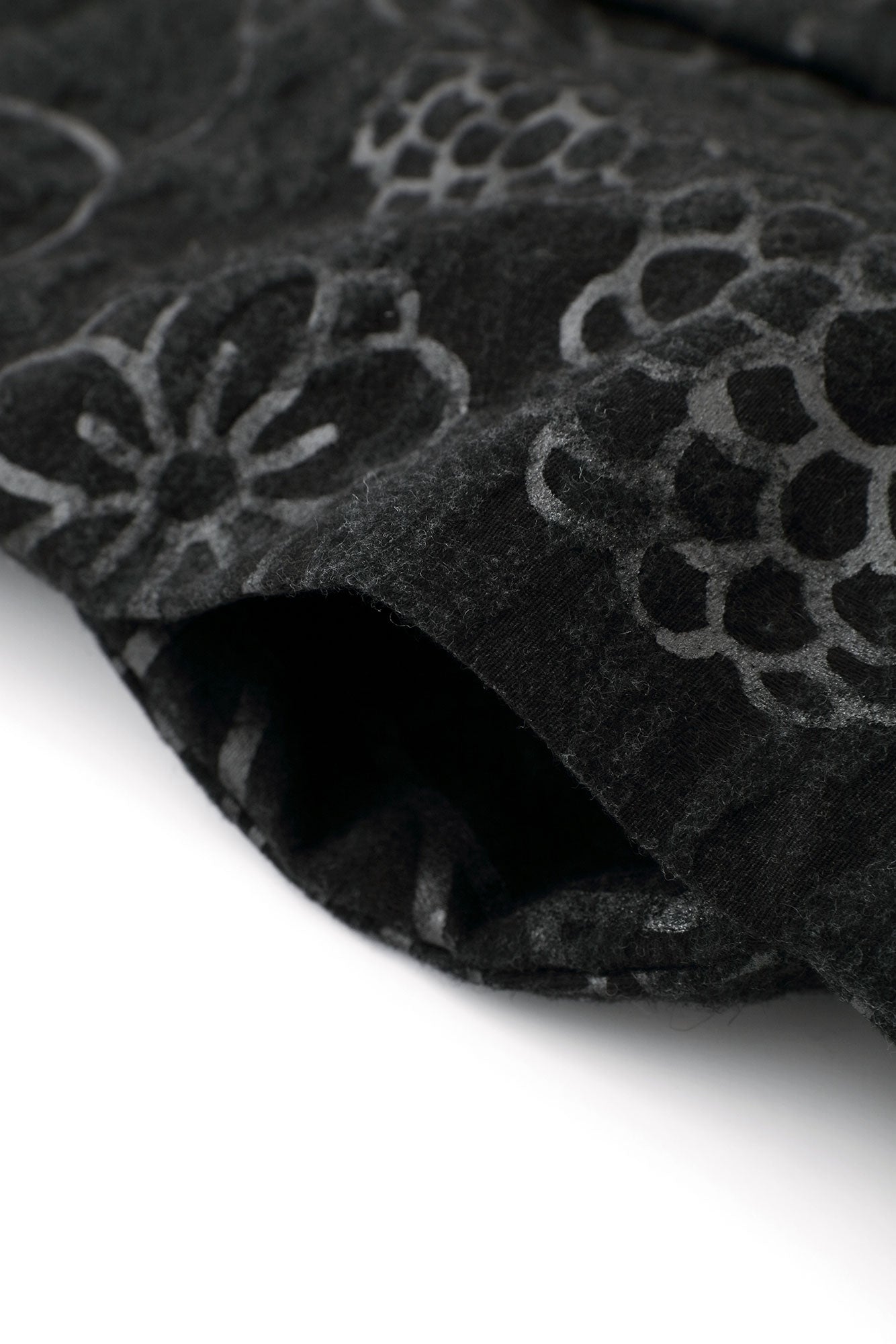 羊毛緹花 頭巾外套 附襯裡/金襴緞子