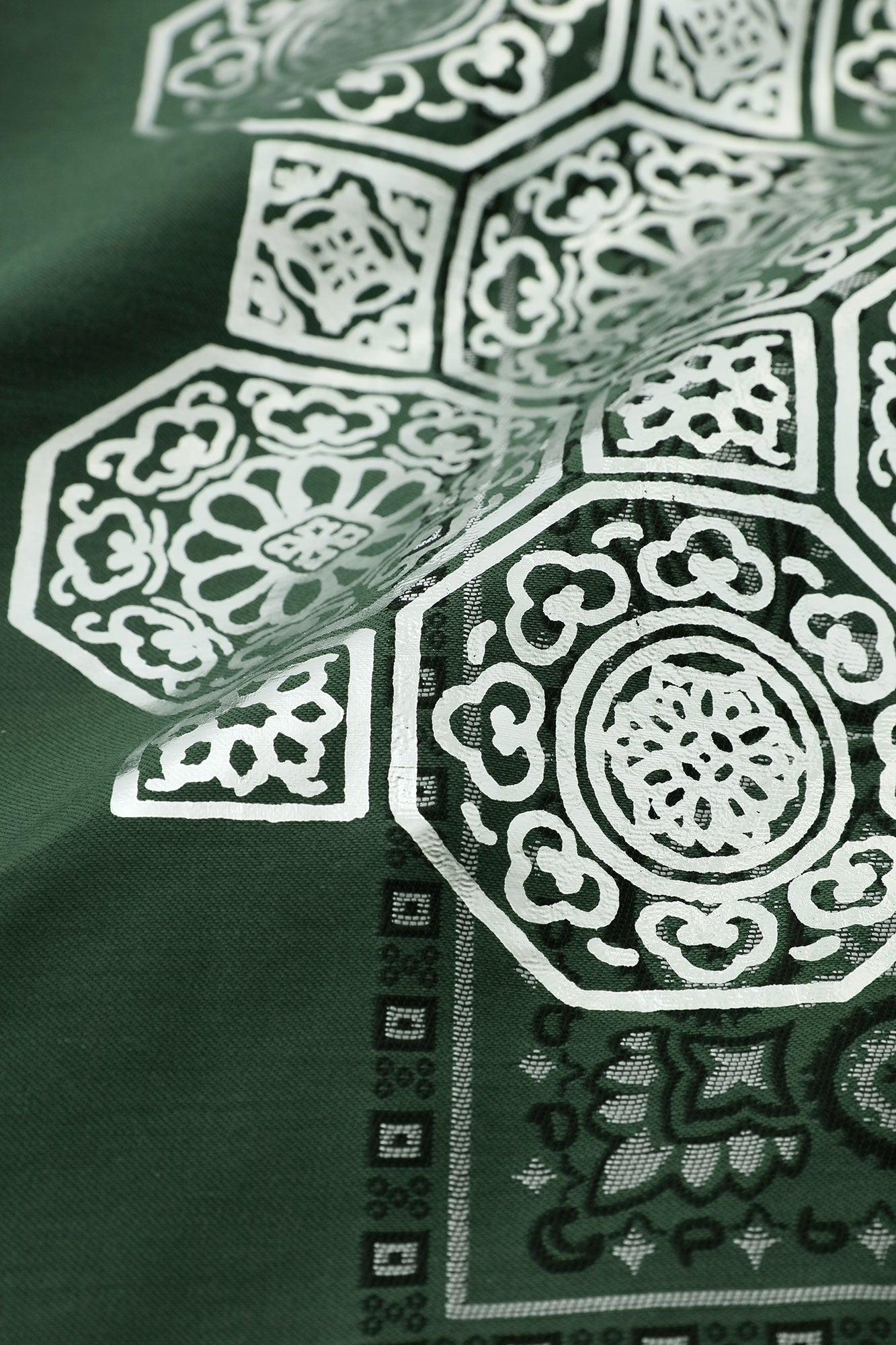 Kiryu Jacquard Bi-color Sleeve Tight Sleeve Hanten Jacket with Lining / Blue Green×Gorgeous