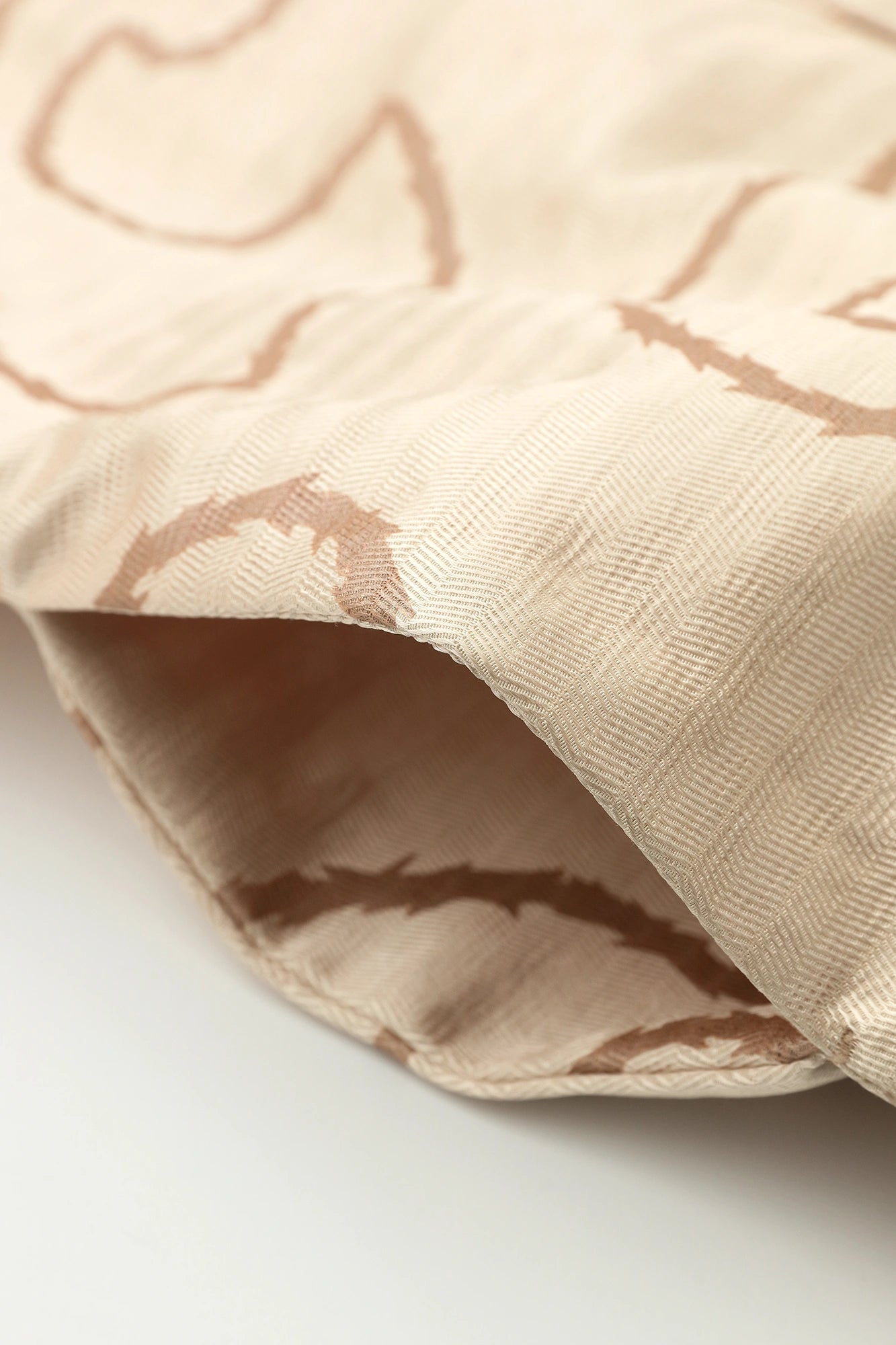 多樣織 袢纏 長袖外套 中長 單層/山萬波 米色