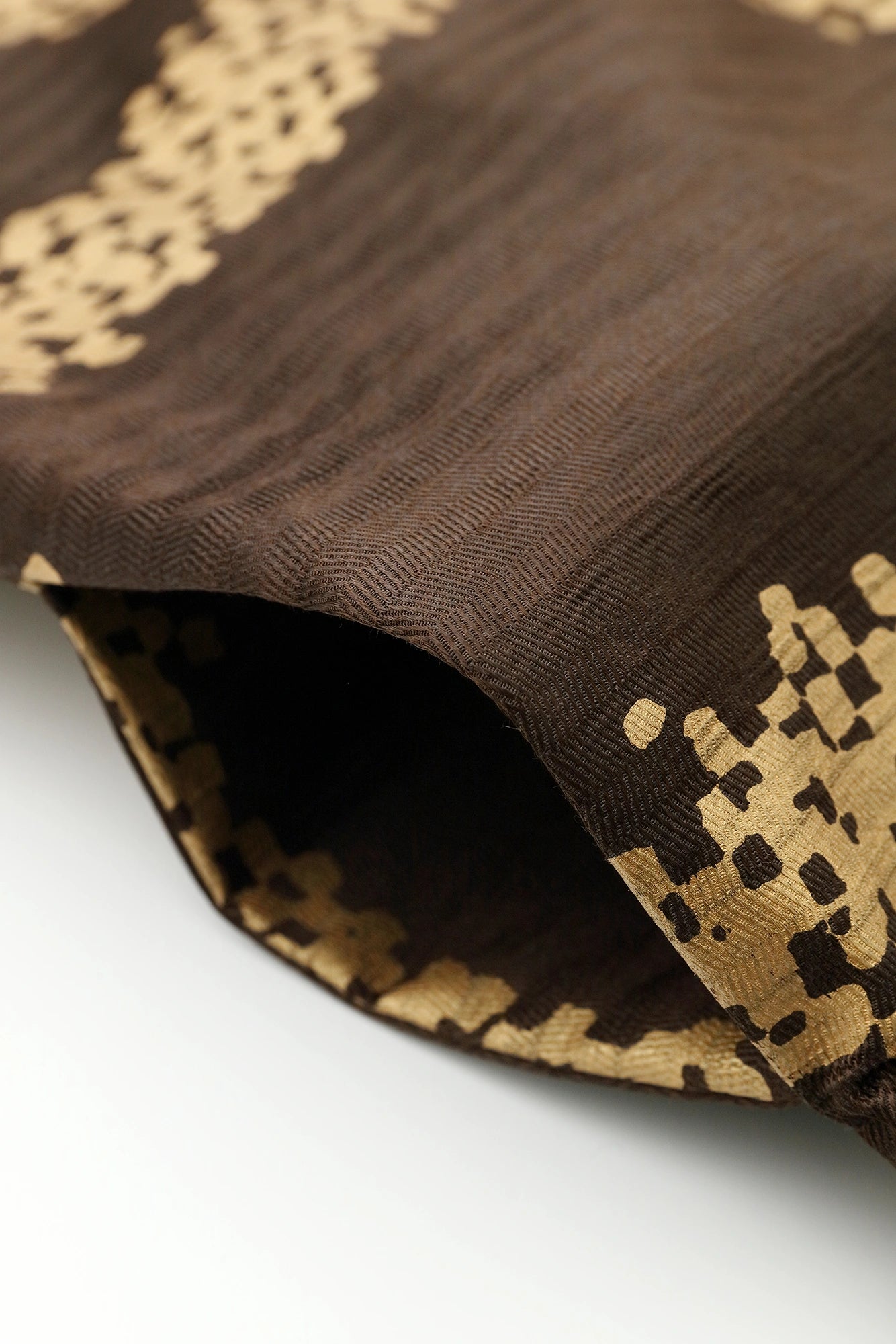 多樣織 袢纏 長袖外套 中長 單層/五花大綁 棕色