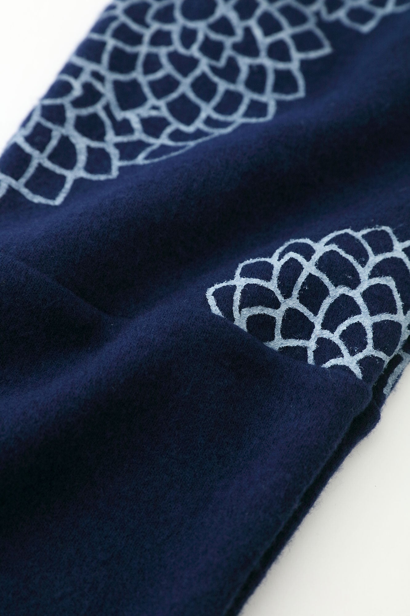 梳毛 針織 雙色袖V領貫頭衣/雲間菊 寶藍色