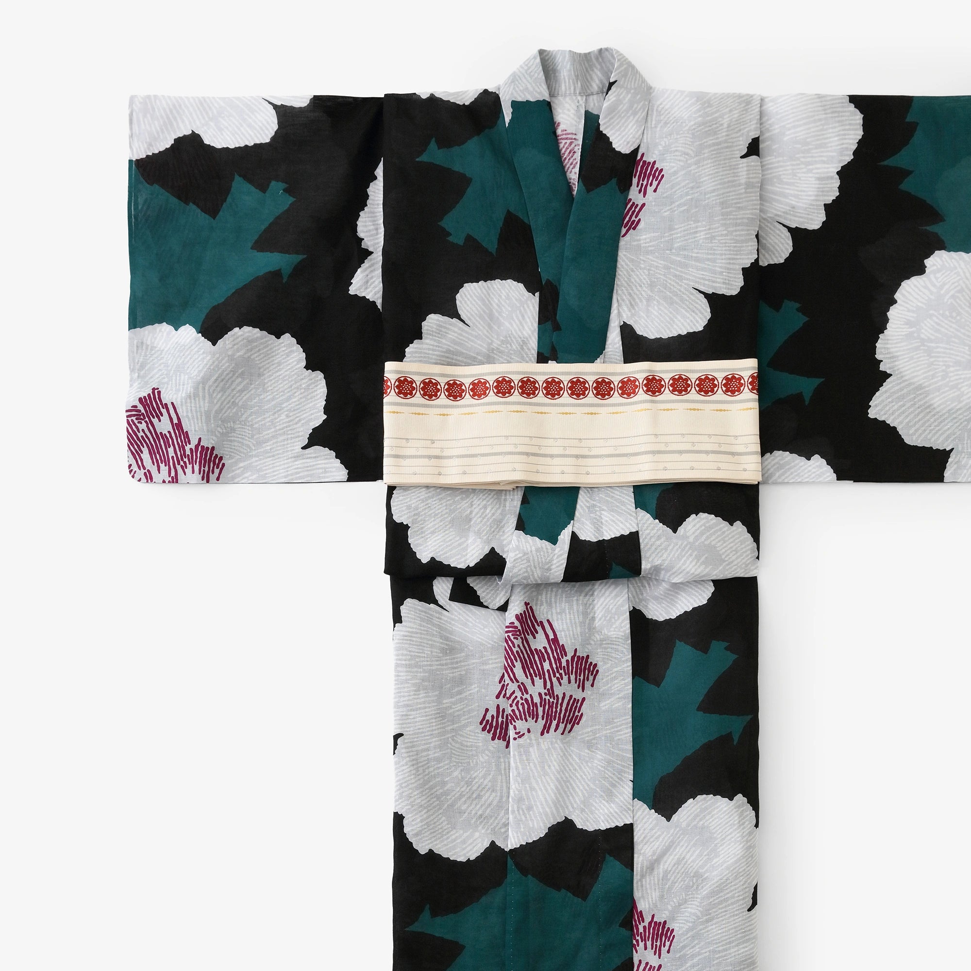 【美品】sousou 浴衣「芍薬」黄昏月 クリーニング上がり 綿 完売品 お仕立て別】知多木綿 綿麻 30/30 浴衣反物／芍薬（しゃくやく）