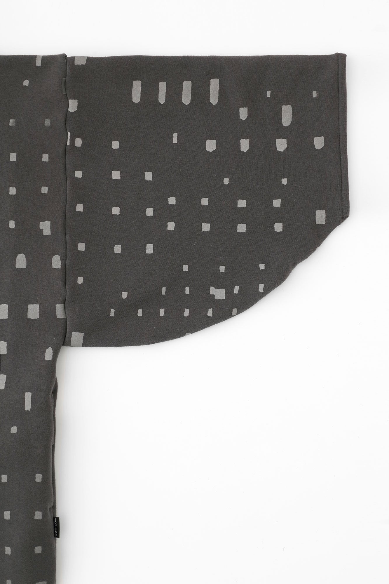 裏仿毛 針織 高領圓弧袖長方形洋裝/窗 藤煤竹色