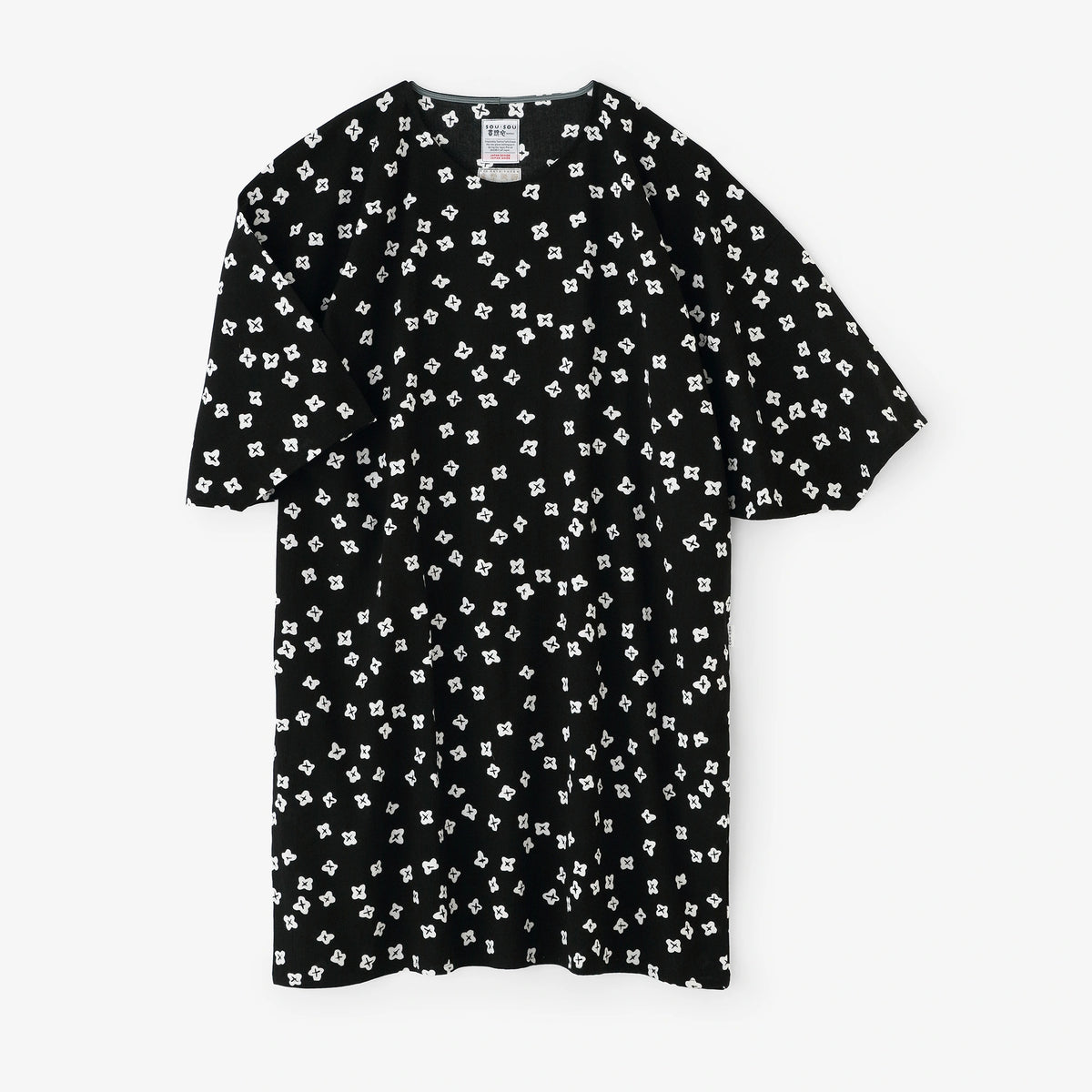 Chizimi Cotton 20/20 Naginata Rectangular Dress /Tiny Flowers