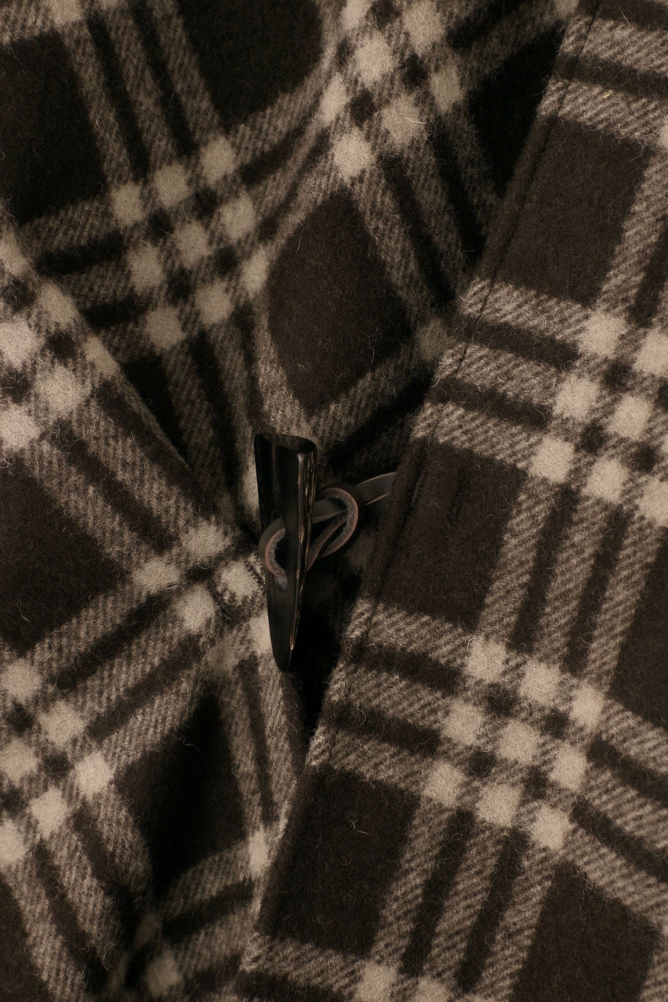 Combed Yarn Lattice Weave Kisaragi Poncho / Brown×Hazelnut Color