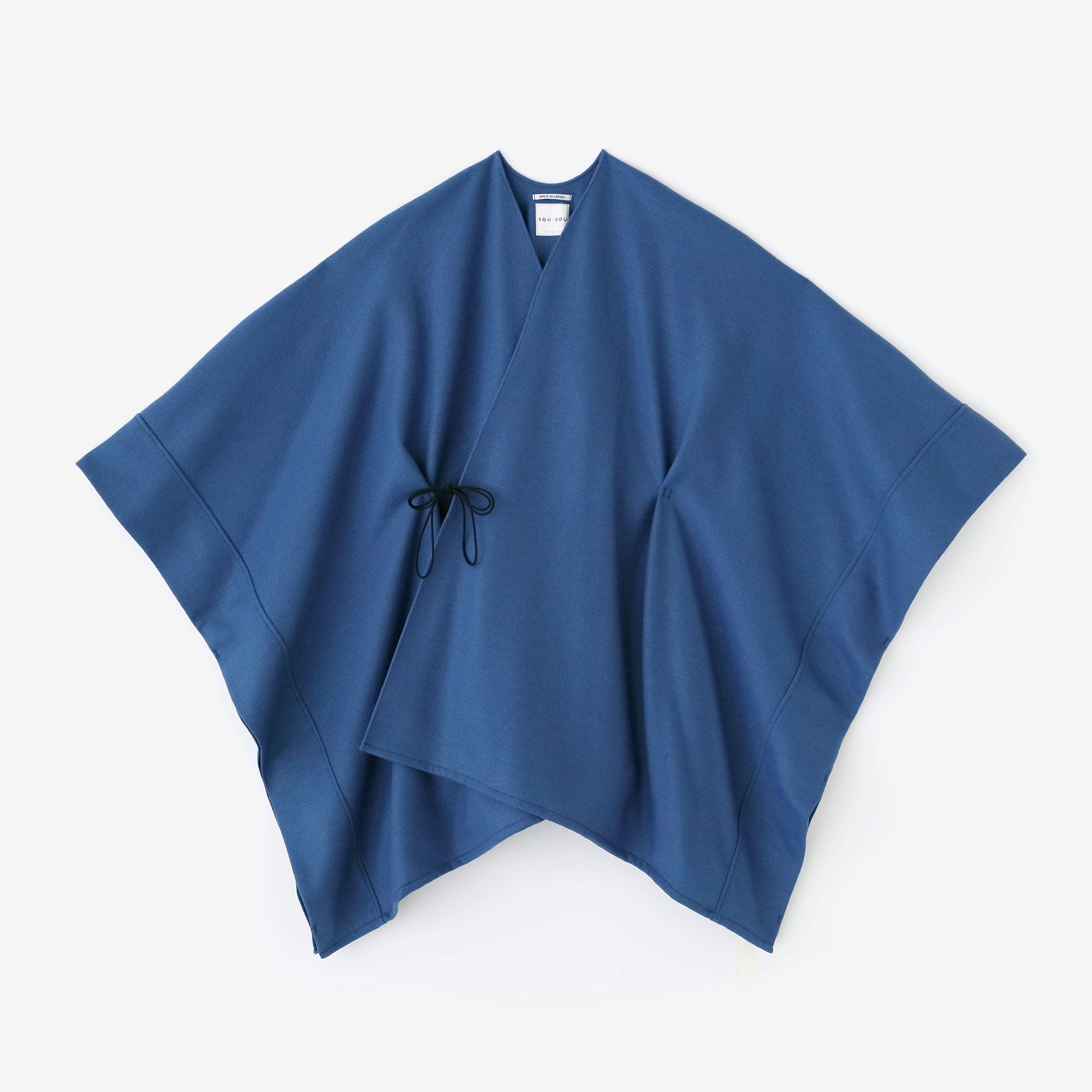 梳毛強壓縮平織 如月披風/寶藍色