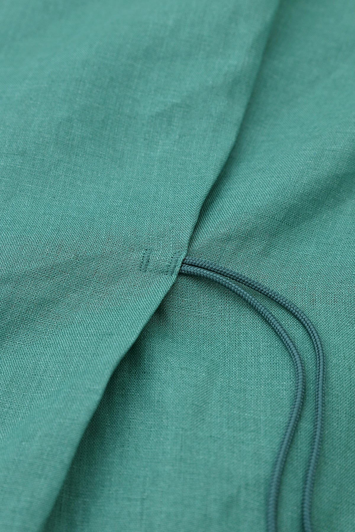 【Scheduled to ship around Mar 3】Linen Kisaragi Poncho Short/Bluish Green